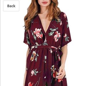 Maxi Dress, Vneck lose fit, wrap around with slit